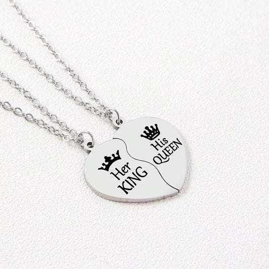King & Queen Necklace Set